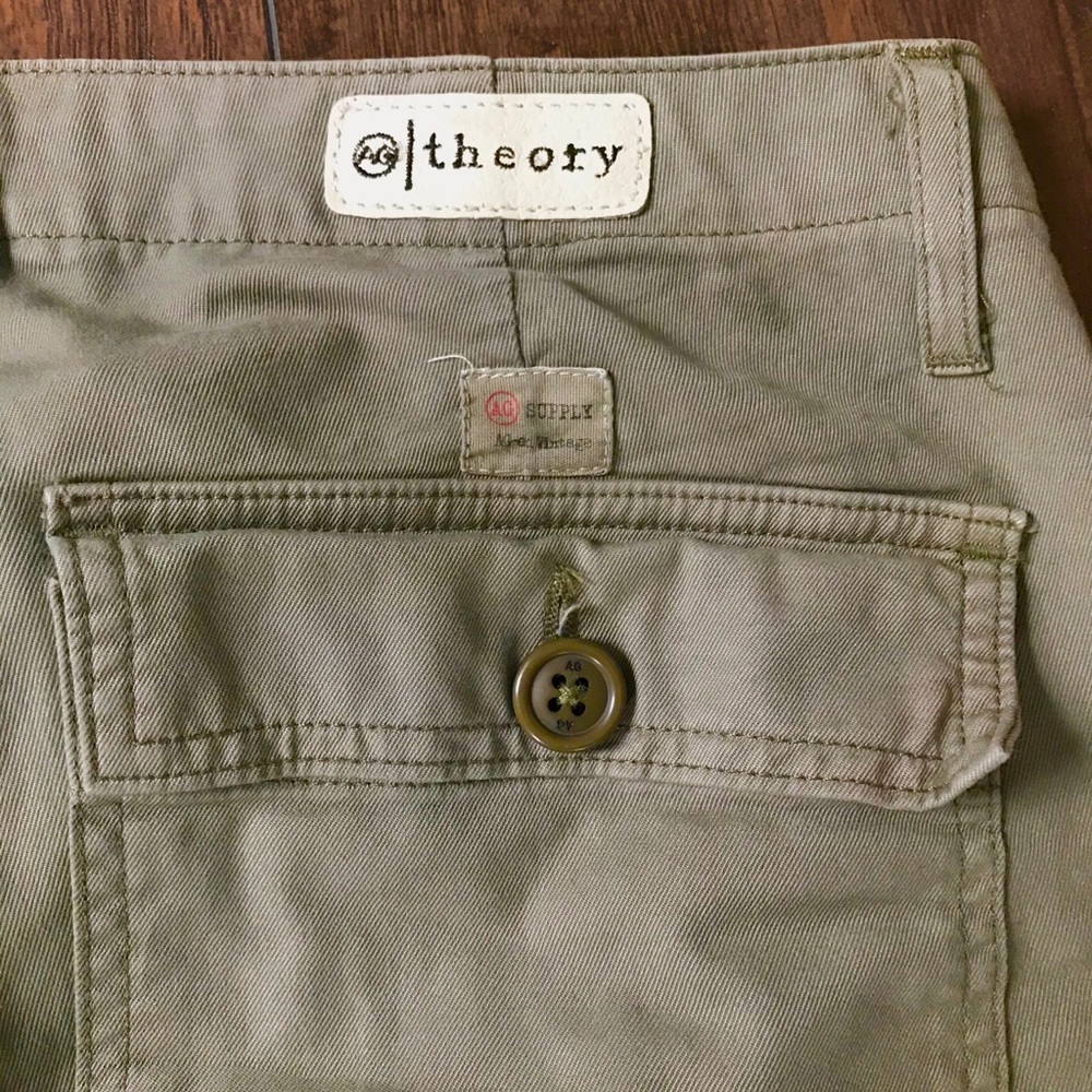 AG / Theory collaboration pants olive green